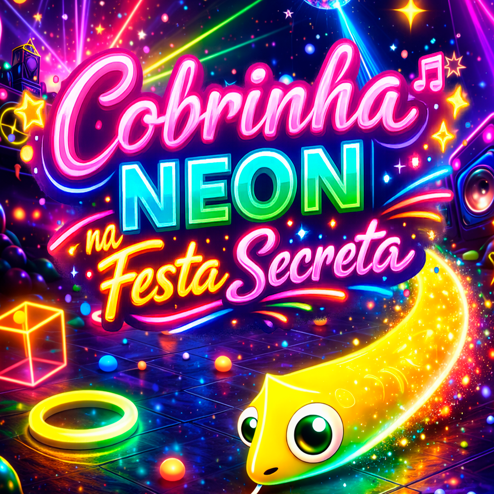 Cobrinha Neon na Festa Secreta